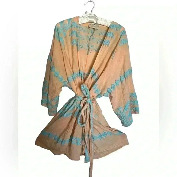 August Resortwear Belted Cover Up Size Small/Medium - Picture 2 of 5